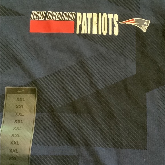 Nike NFL New England Patriots Cotton Tee Hoodie Helmet Long Sleeve XXL Mens - Picture 8 of 12